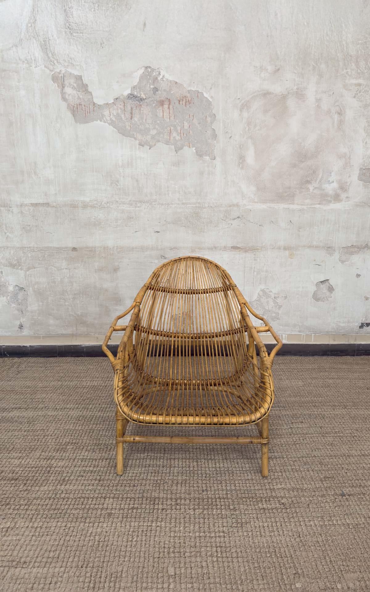 Pareja de sillones de bambú de Ikea - Segunda mitad del siglo XX finales del siglo XX en venta