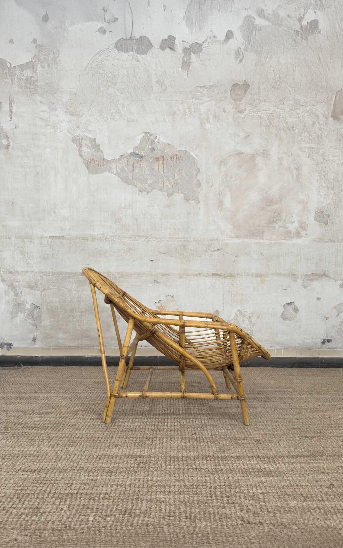 Pareja de sillones de bambú de Ikea - Segunda mitad del siglo XX en venta 1