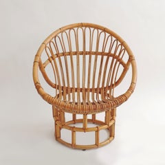 Pair of Bamboo Lounge Chairs, Italy, 1960s