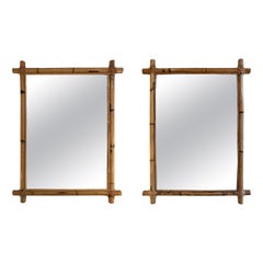 Pair of Bamboo Mirrors