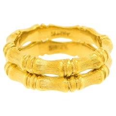 Pair of Bamboo Motif Rings