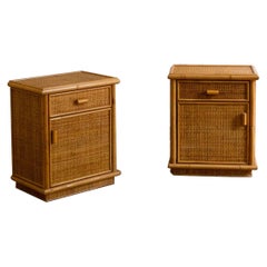 Pair of Bamboo Nightstands – 1970s