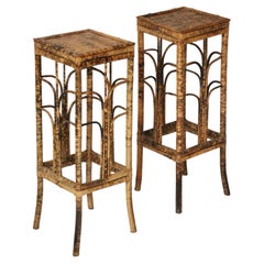 Pair of Bamboo Pedestals / Plant Stands, France, 1960s