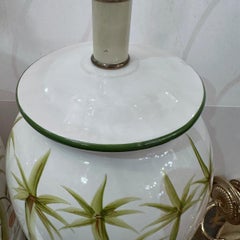 Pair of Bamboo Porcelain Lamps