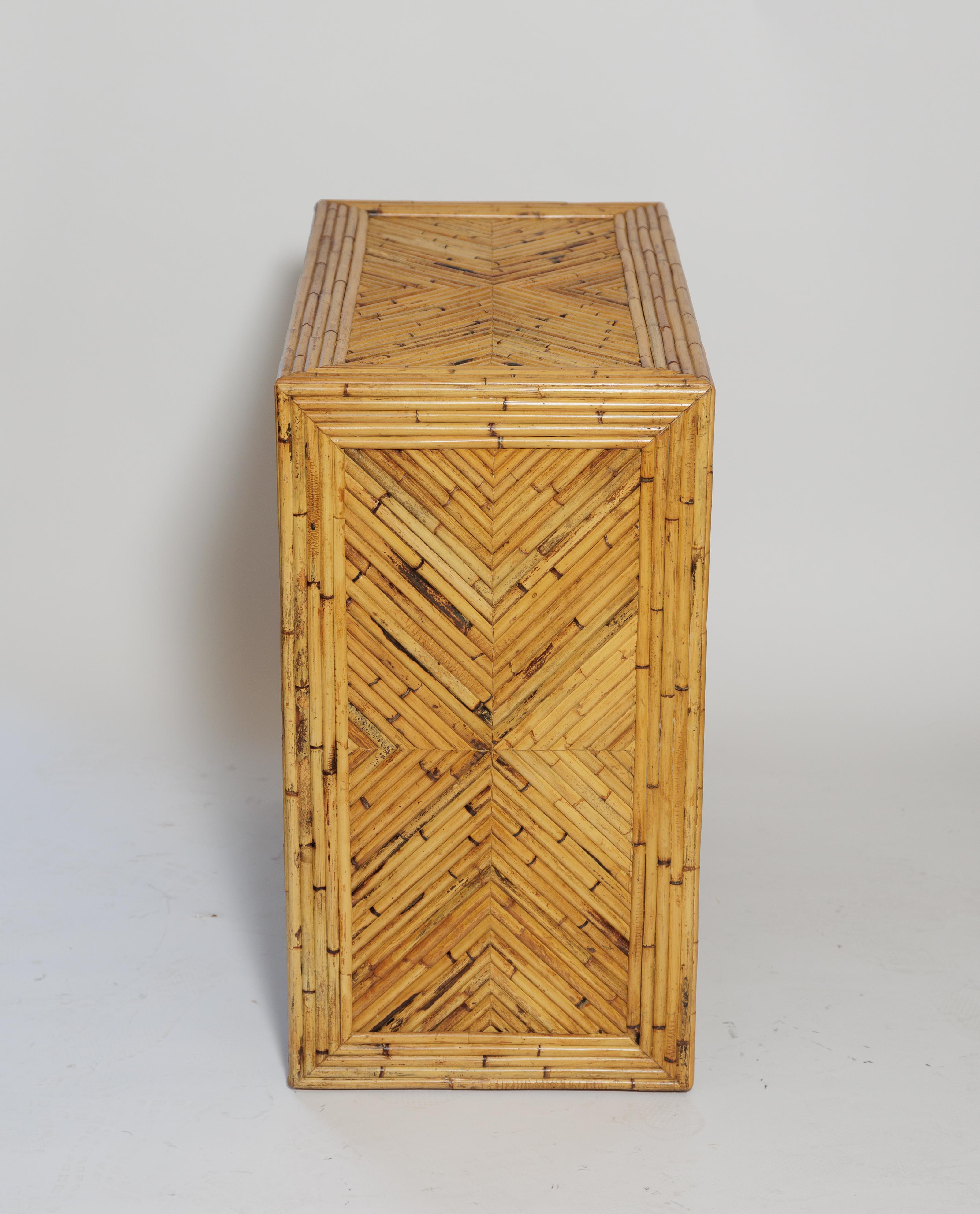 20th Century Pair of Bamboo Reed Shelf Units