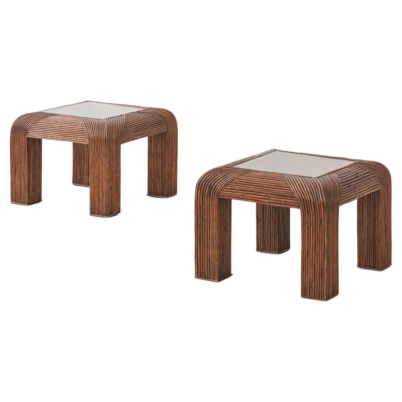 Paar Beistelltische aus Bambus, Design von unbekanntem Künstler, Brasilien, 1960er Jahre im Angebot
