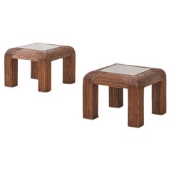 Pair of Bamboo Side Tables, Design by Unknown Artist, Brazil, 1960s