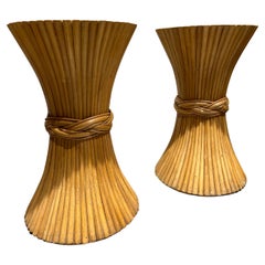 Pair of Bamboo Side Tables Italy, circa 1970