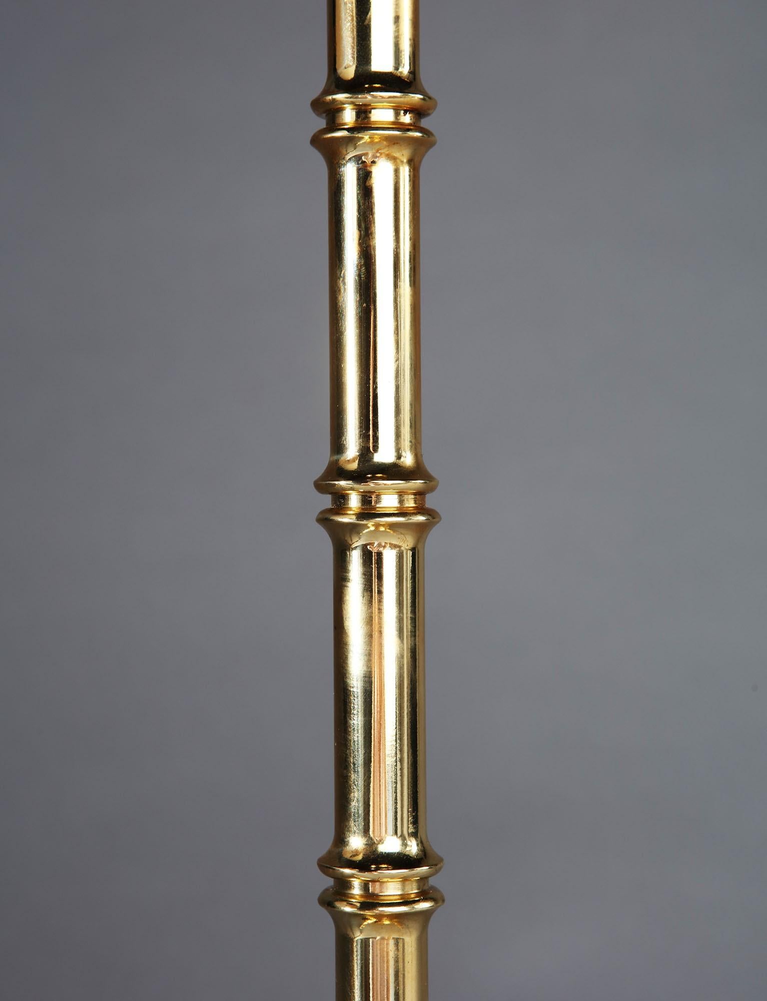 brass bamboo table lamp