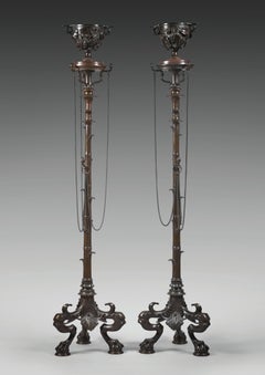 Pair of "Bamboo" Stands attr. to H. Cahieux & F. Barbedienne France, circa 1855