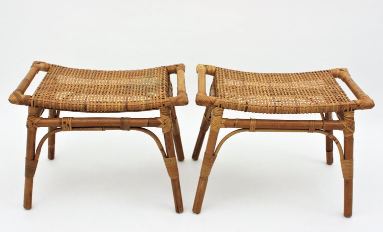 wicker small bench