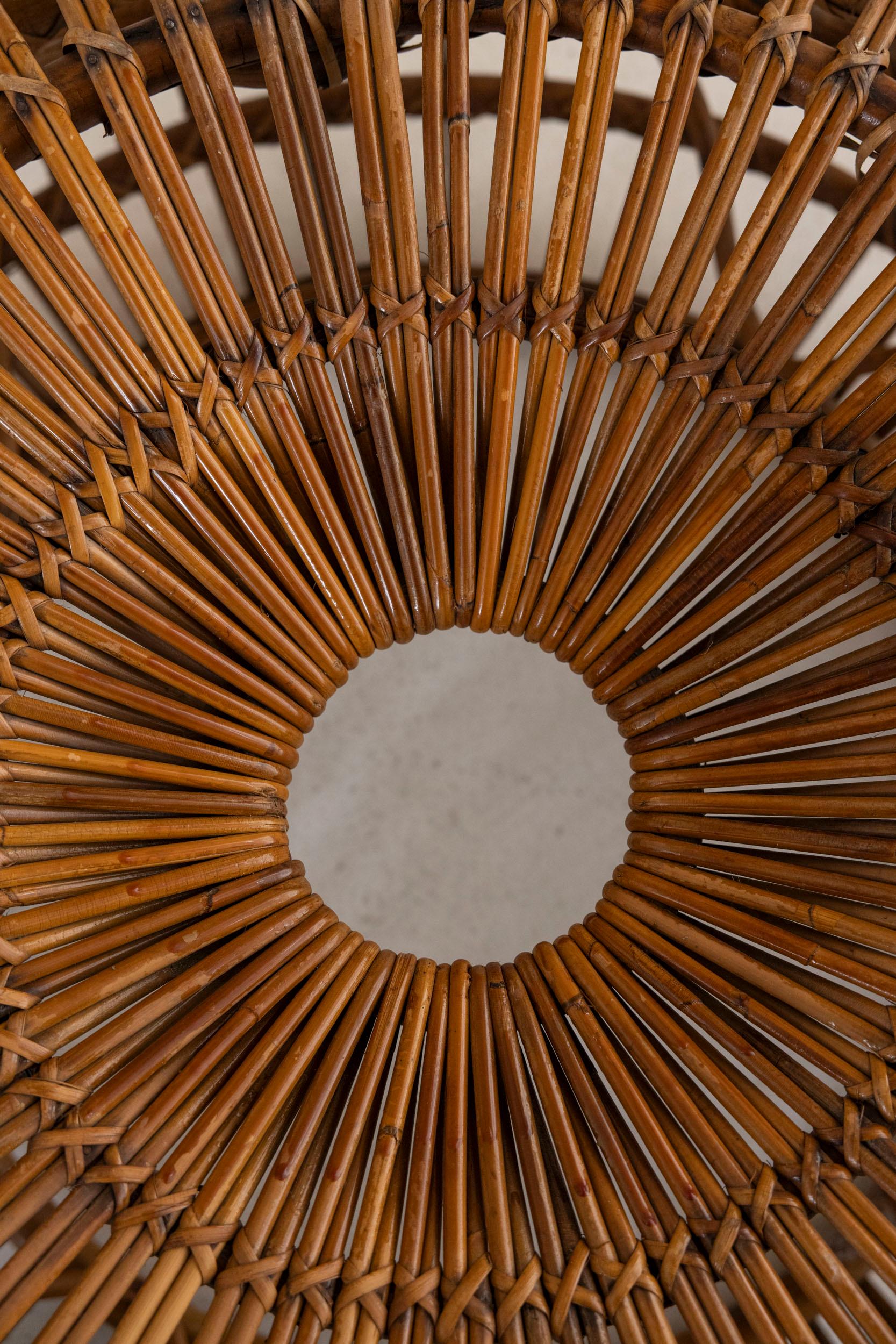 Pair of bamboo stools by Ico Parisi for Bonacina, Italy 1960s For Sale 2