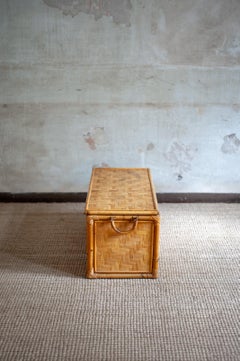 Pair of Bamboo Storage Trunks – 1980s