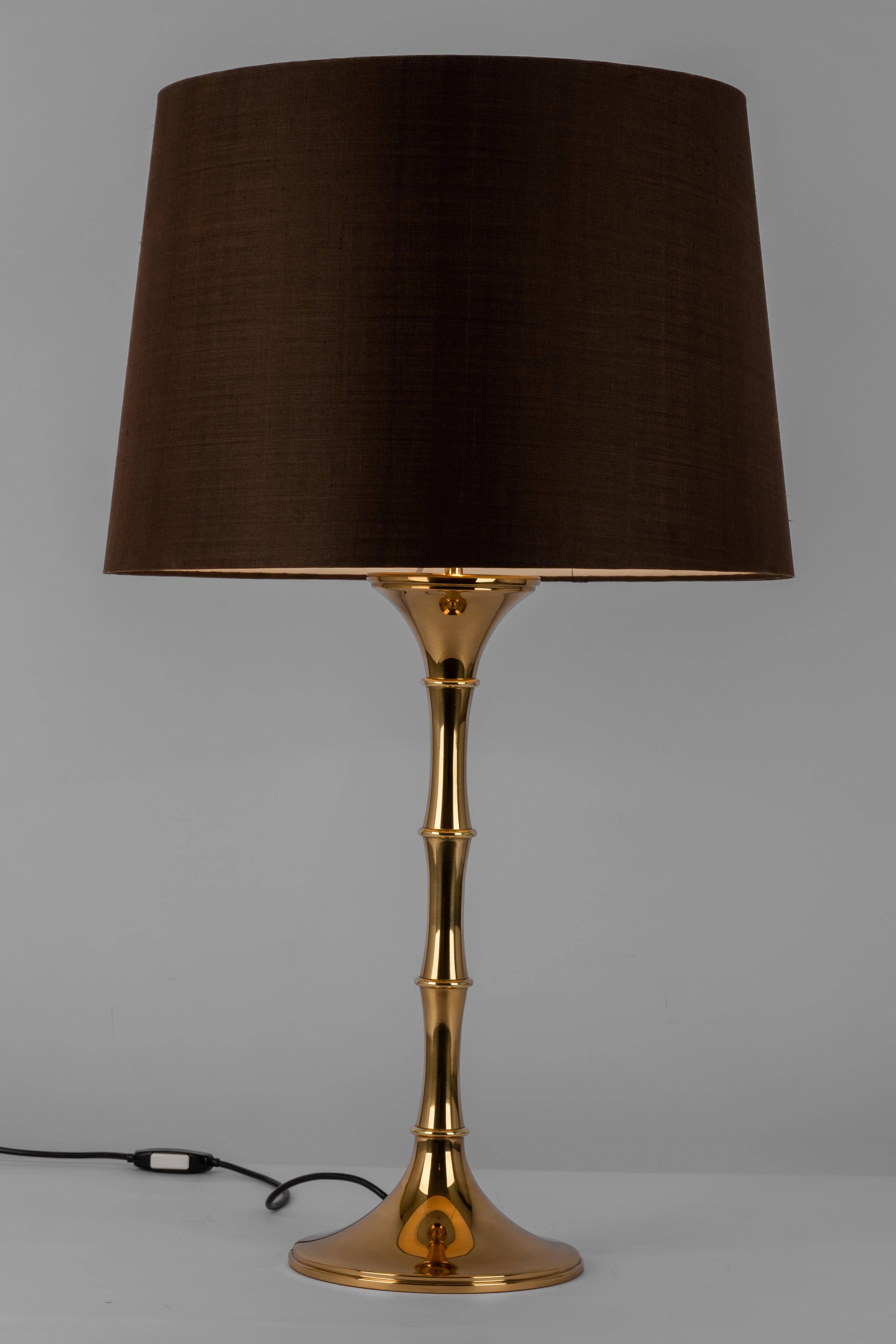 Brass Pair of Bamboo Table Lamps by Ingo Maurer, Germany, 1970s For Sale