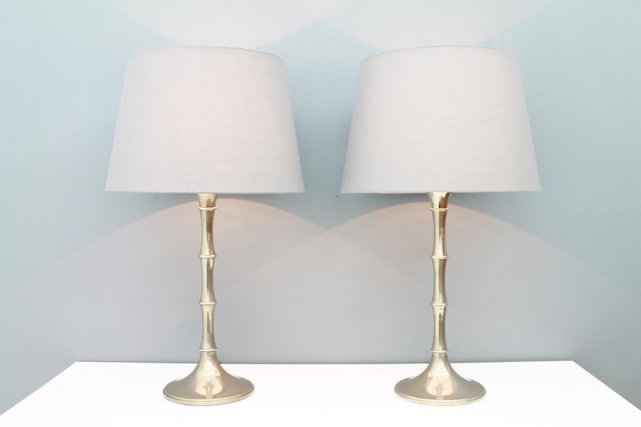 Pair of Bamboo Table Lamps by Ingo Maurer, Germany, 1973 In Good Condition In Frankfurt / Dreieich, DE