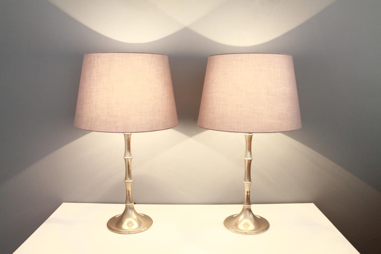 Late 20th Century Pair of Bamboo Table Lamps by Ingo Maurer, Germany, 1973