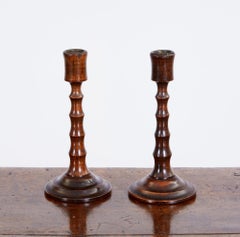 Pareja de Candeleros de bambú torneado