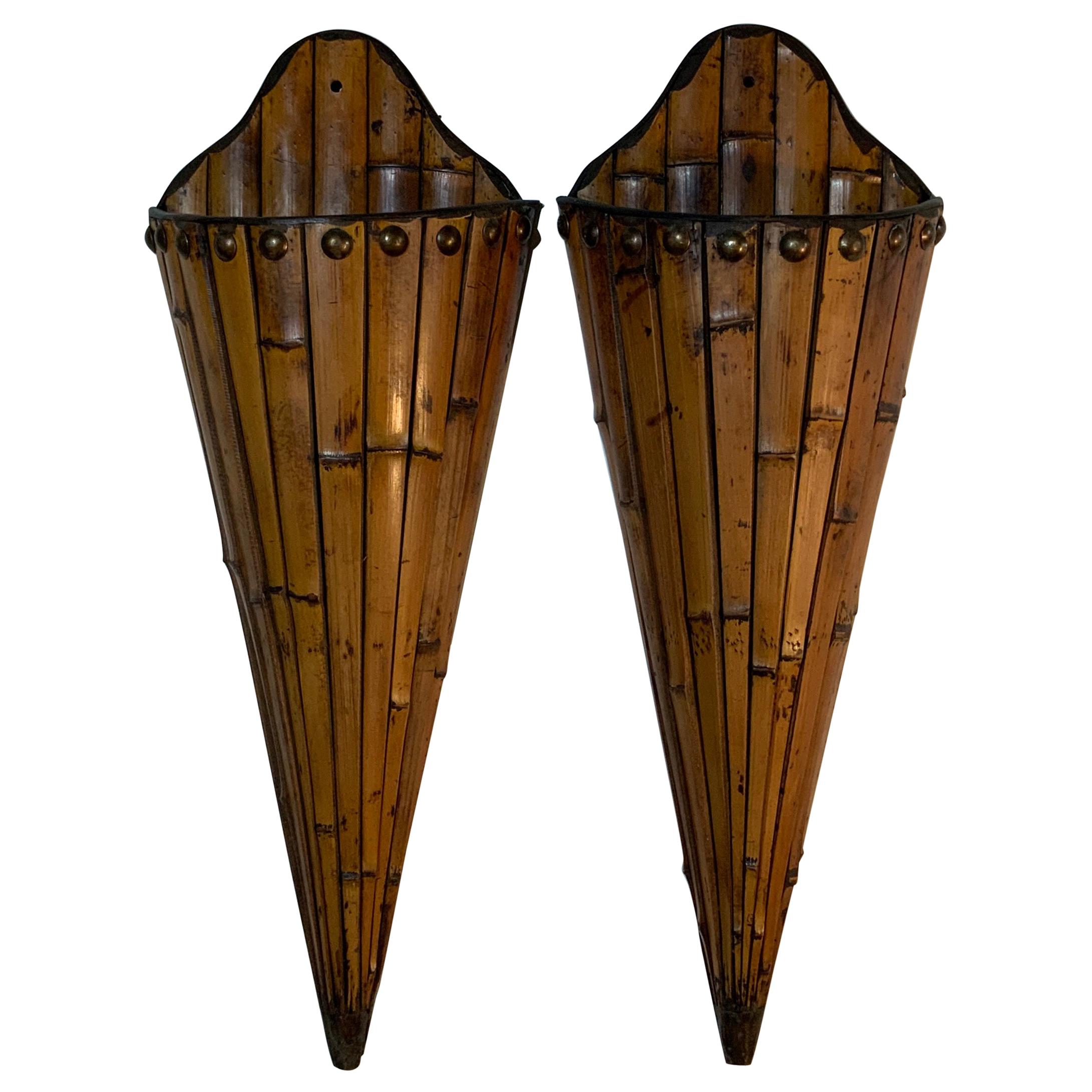 Pair of Bamboo Wall Hanging at 1stDibs