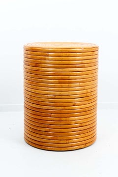 Pair of Bamboo Wrapped Pedestals