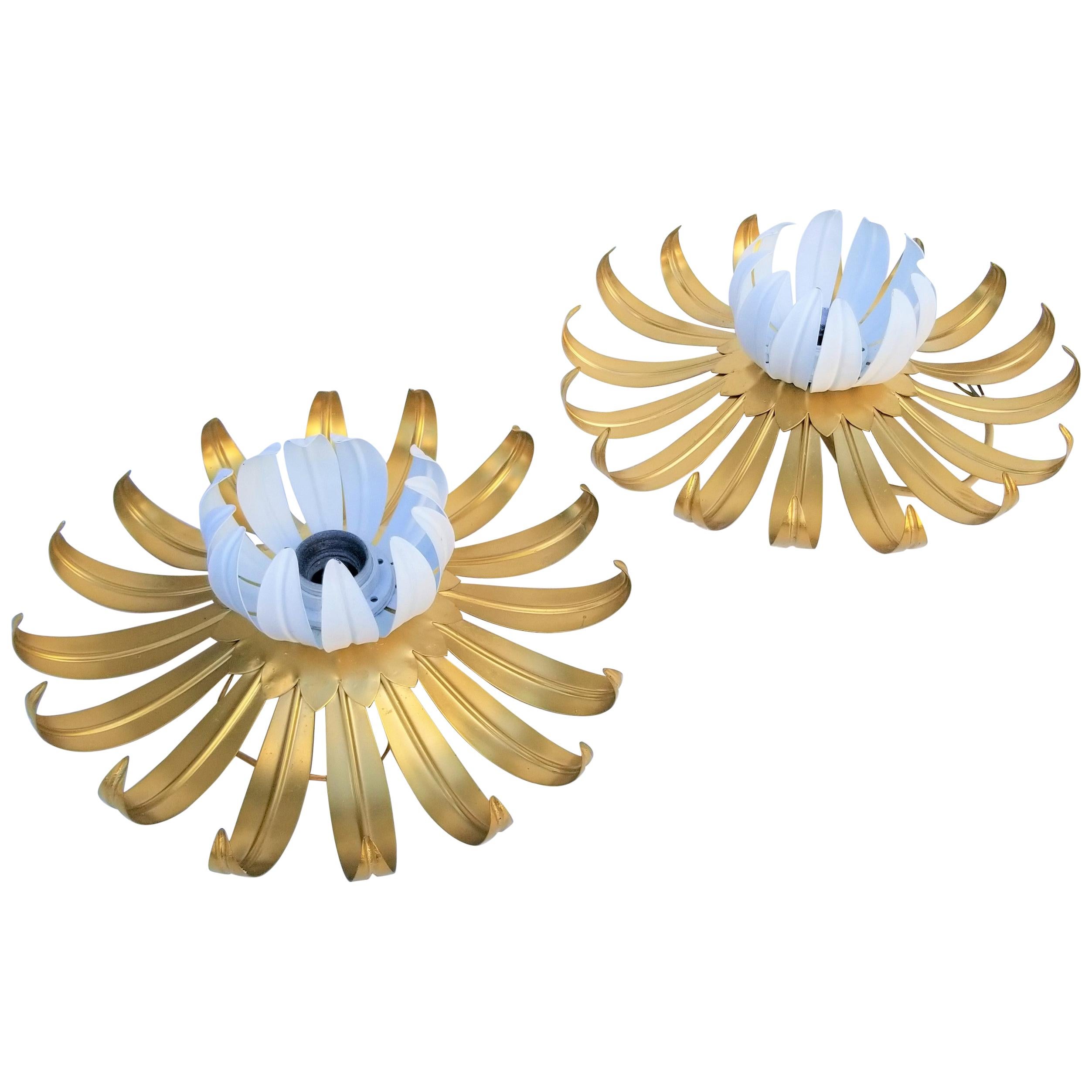Pair of Banci Firenze Sconces or Flush Mount Nenuphar, 3 Pairs Available For Sale