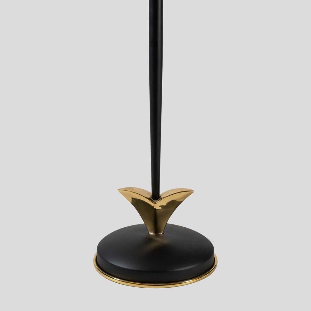 Mid-Century Modern Pair of  Banci Florence design black and gold Arrow shape base table lamps  For Sale