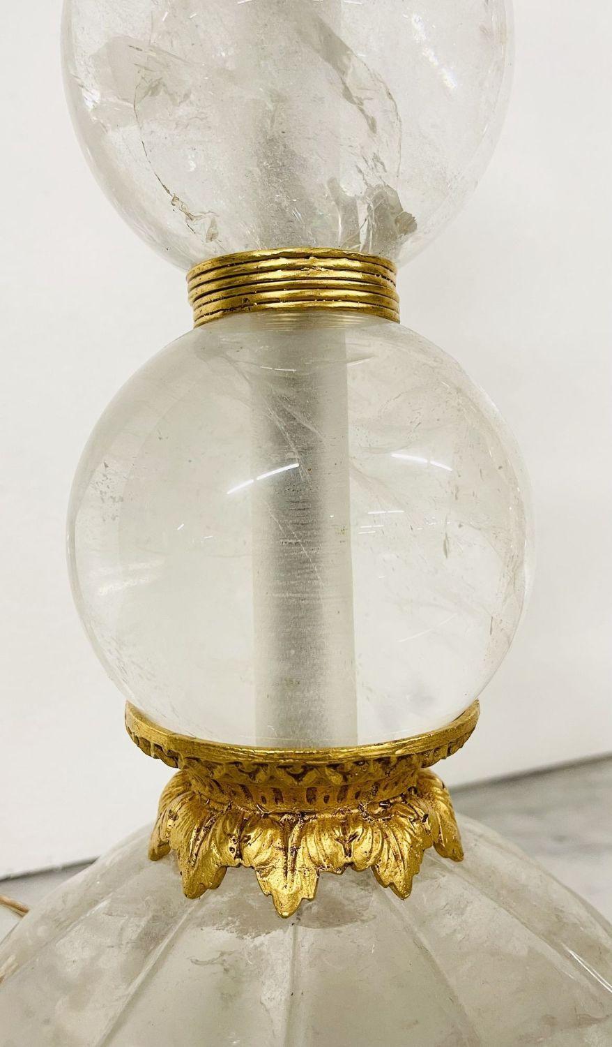 Paire de lampes de bureau en cristal de roche de Baques, 19ème/20ème siècle en vente 4