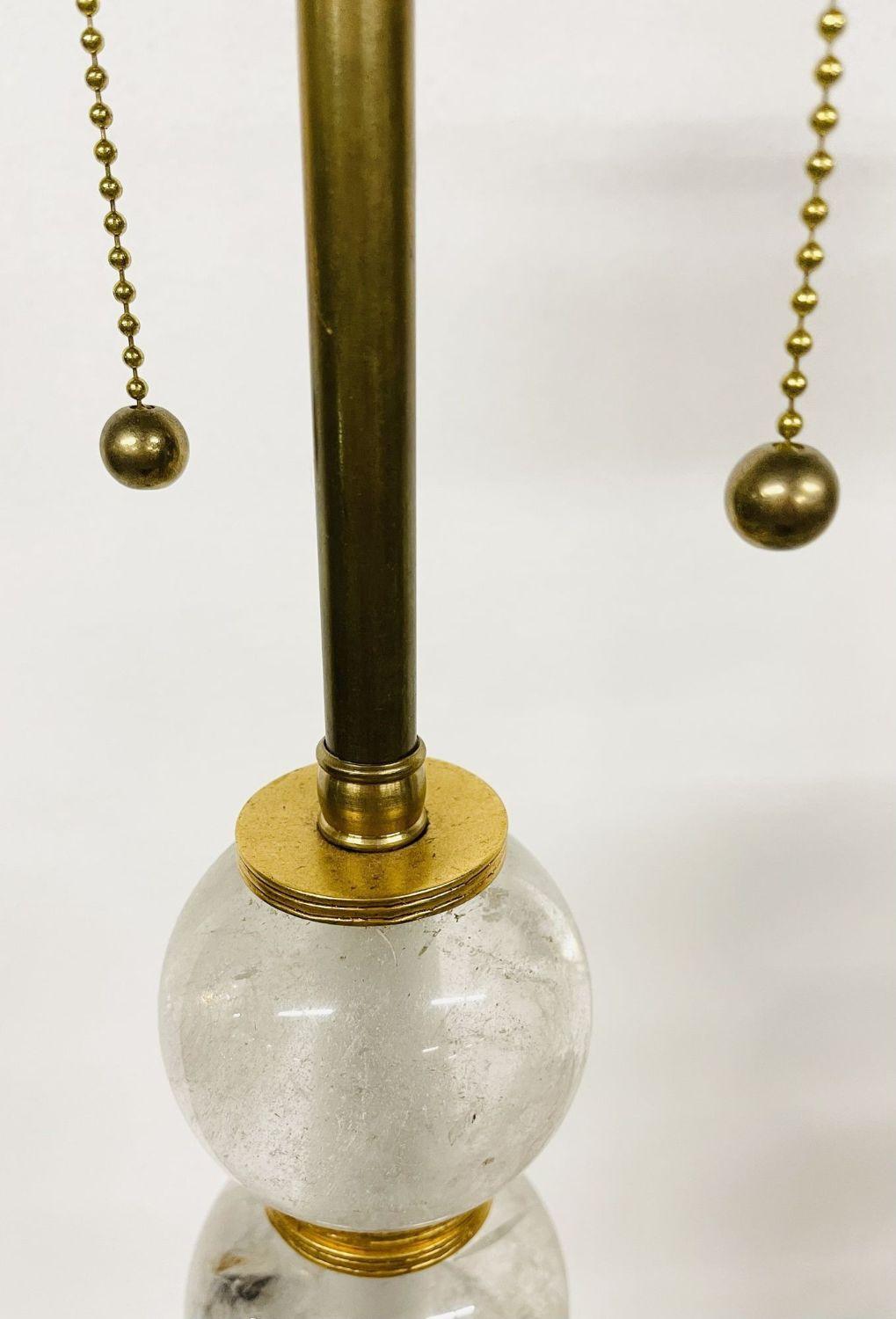 Paire de lampes de bureau en cristal de roche de Baques, 19ème/20ème siècle en vente 6
