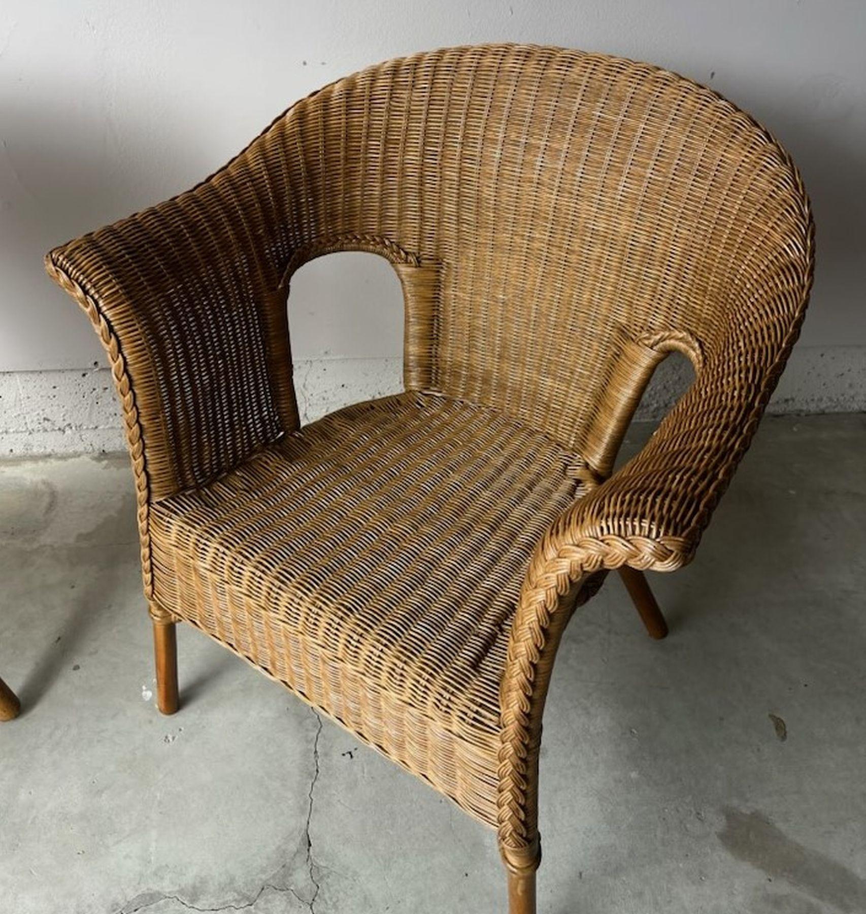 20th Century Pair of Bar Harbor Wicker Chairs