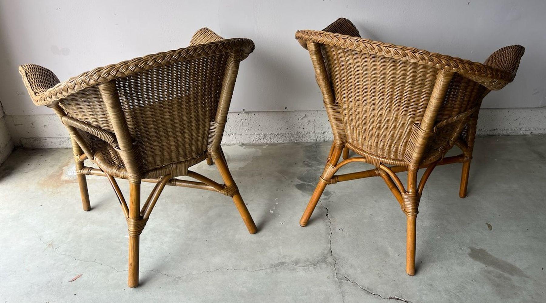 Pair of Bar Harbor Wicker Chairs 3