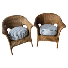 Pair of Bar Harbor Wicker Chairs