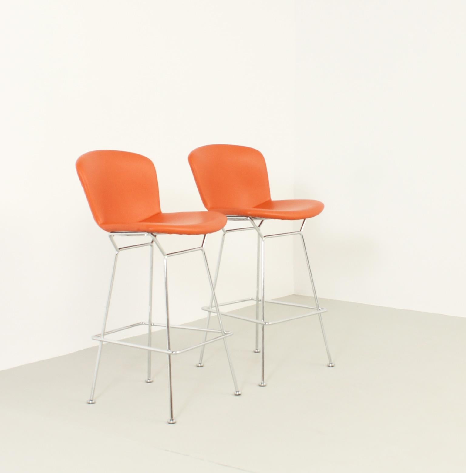 American Pair of Bar Stools by Harry Bertoia for Knoll