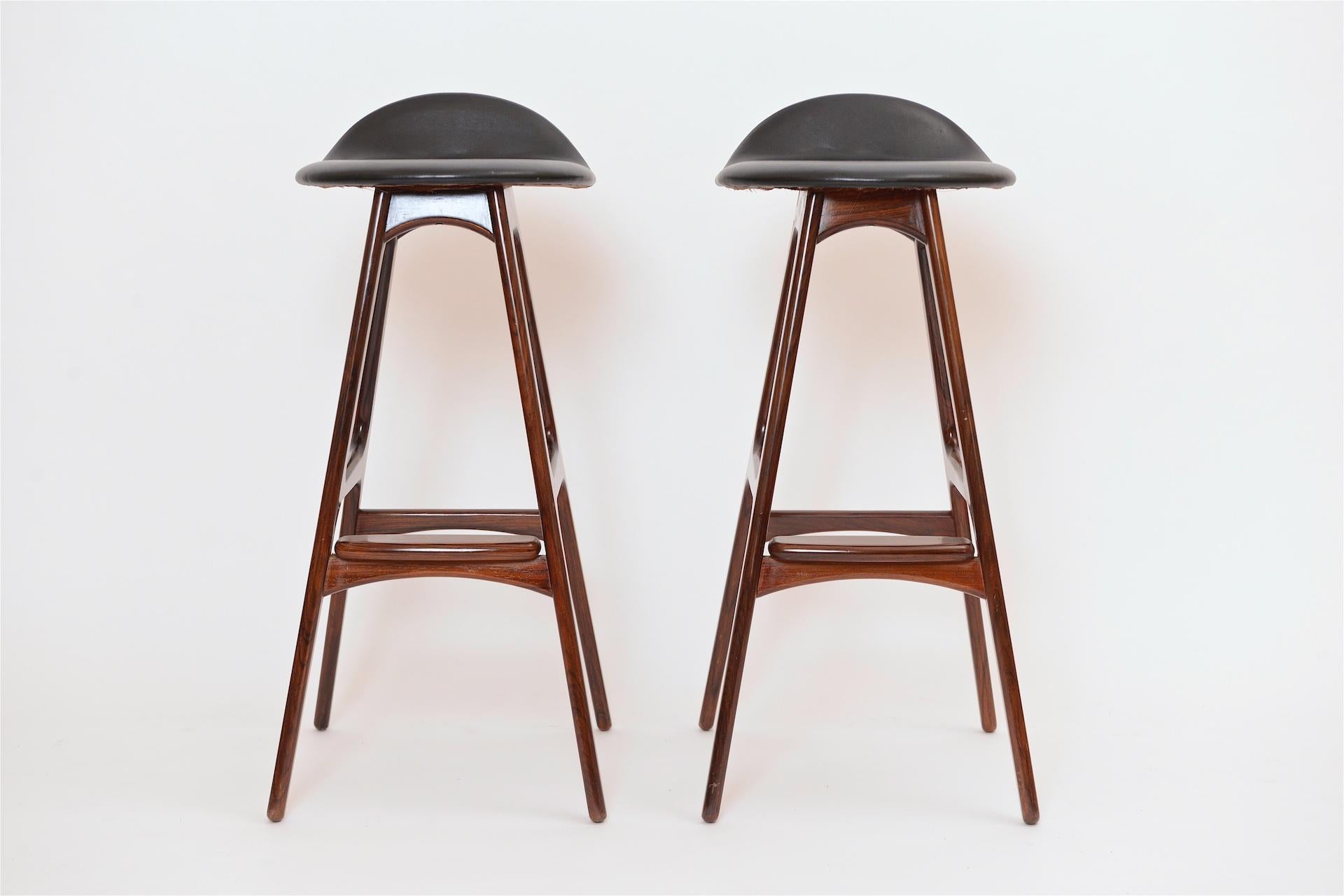 Nice quality rosewood bar stools.