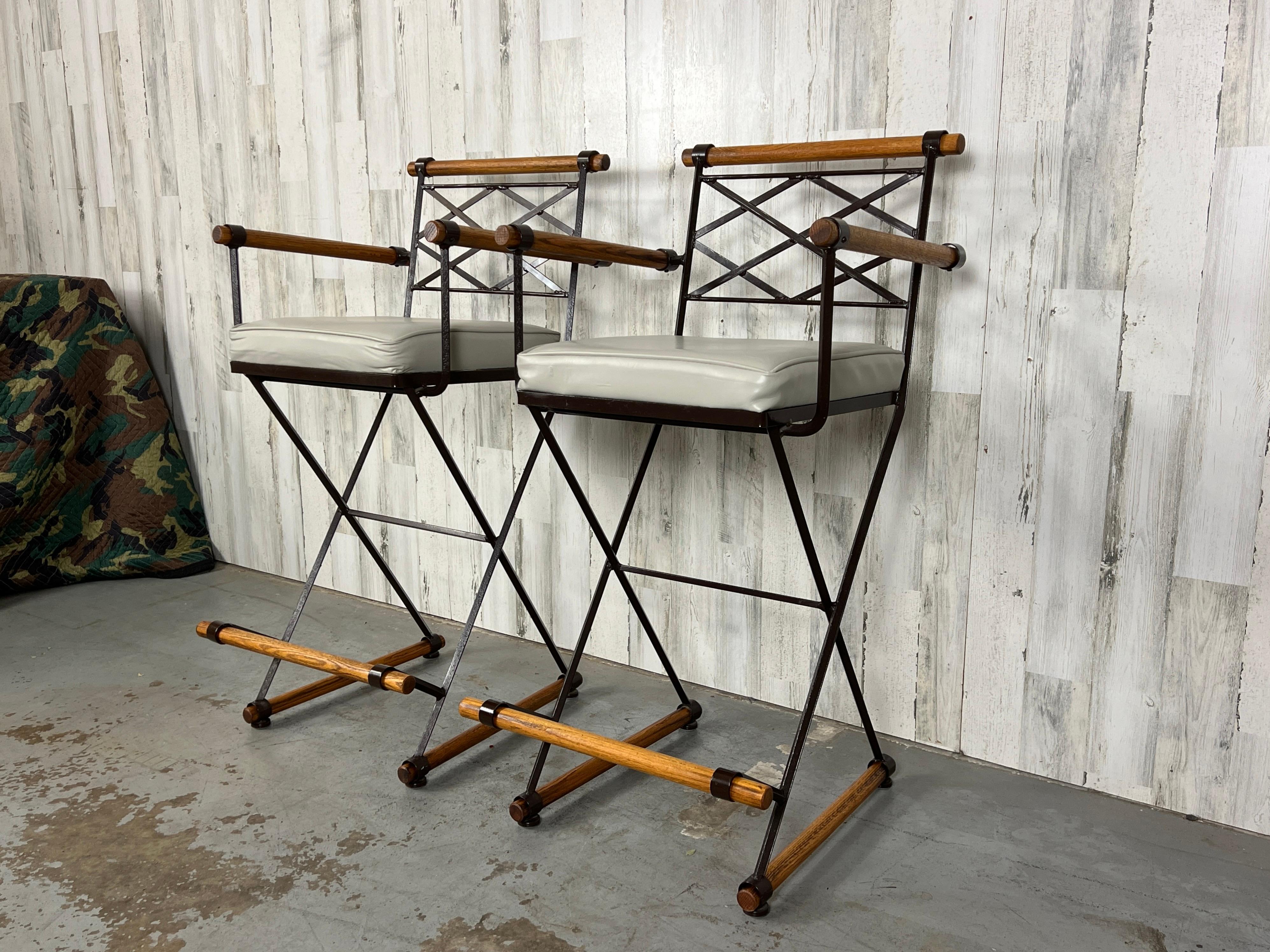 20th Century Pair of Bar Stools for Inca Products in the Style of Cleo Baldon For Sale