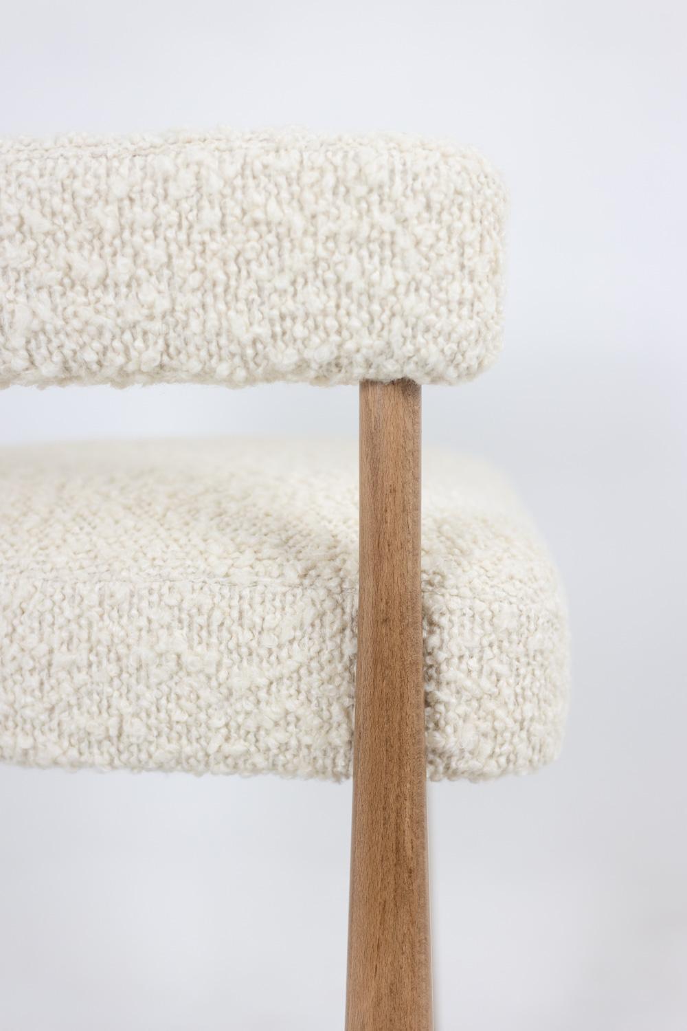 Pair of bar stools in blond beech. Contemporary work. For Sale 2