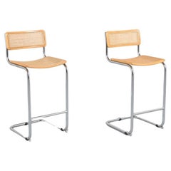 Pair of Bar Stools in the Manner of Marcel Breuer