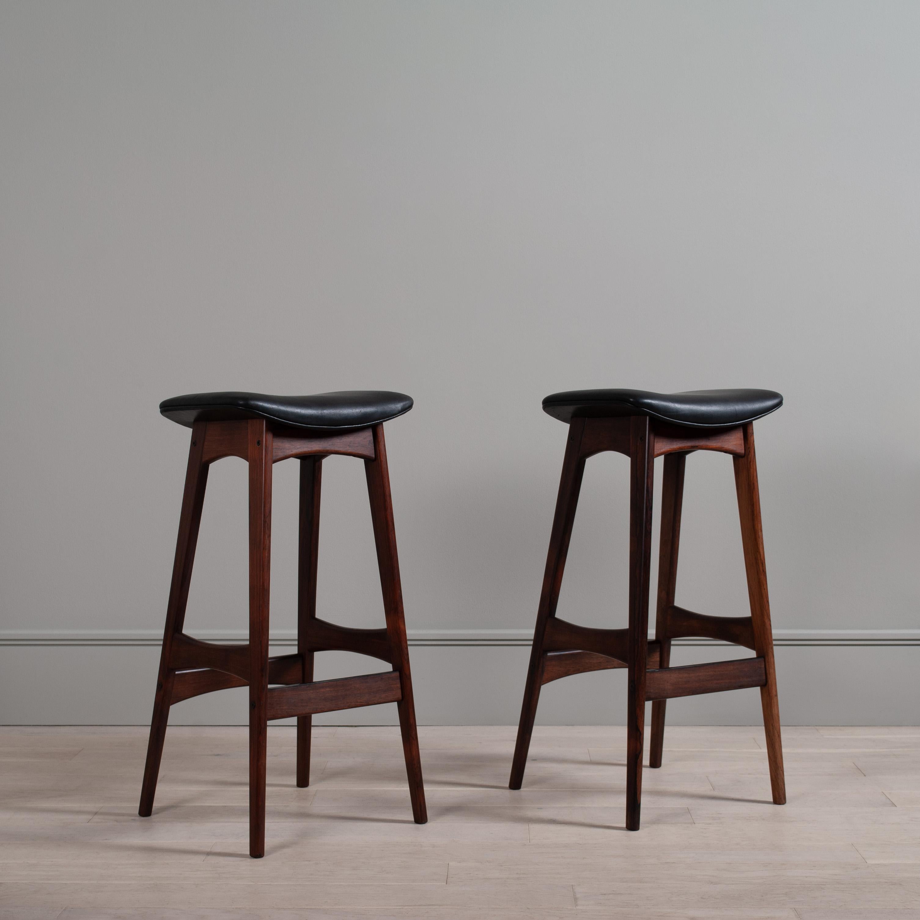 Pair of Bar Stools, Johannes Andersen In Good Condition In London, GB