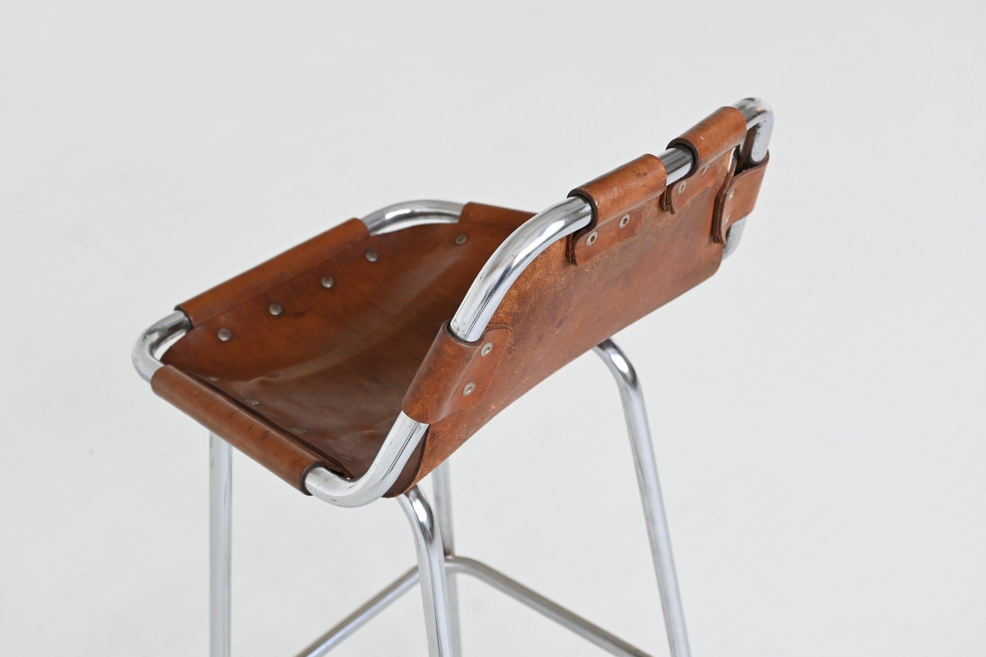 Pair of bar stools selected by Charlotte Perriand for Les Arcs France 1960 4