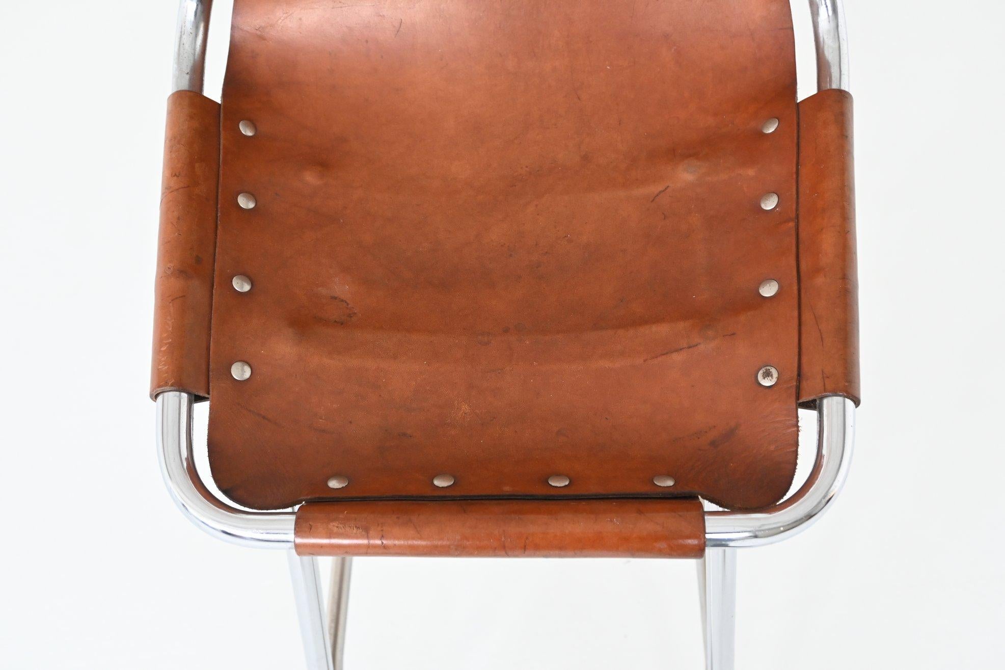 Pair of bar stools selected by Charlotte Perriand for Les Arcs France 1960 7