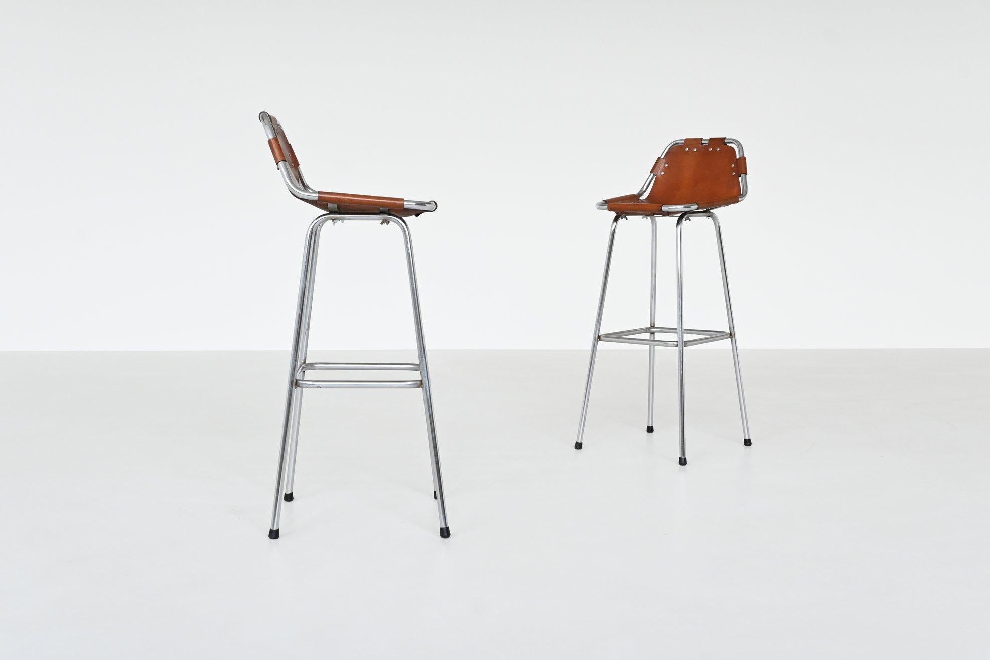 Mid-20th Century Pair of bar stools selected by Charlotte Perriand for Les Arcs France 1960