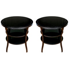 Pair of Barbara Barry for Baker Lacquered  End Tables