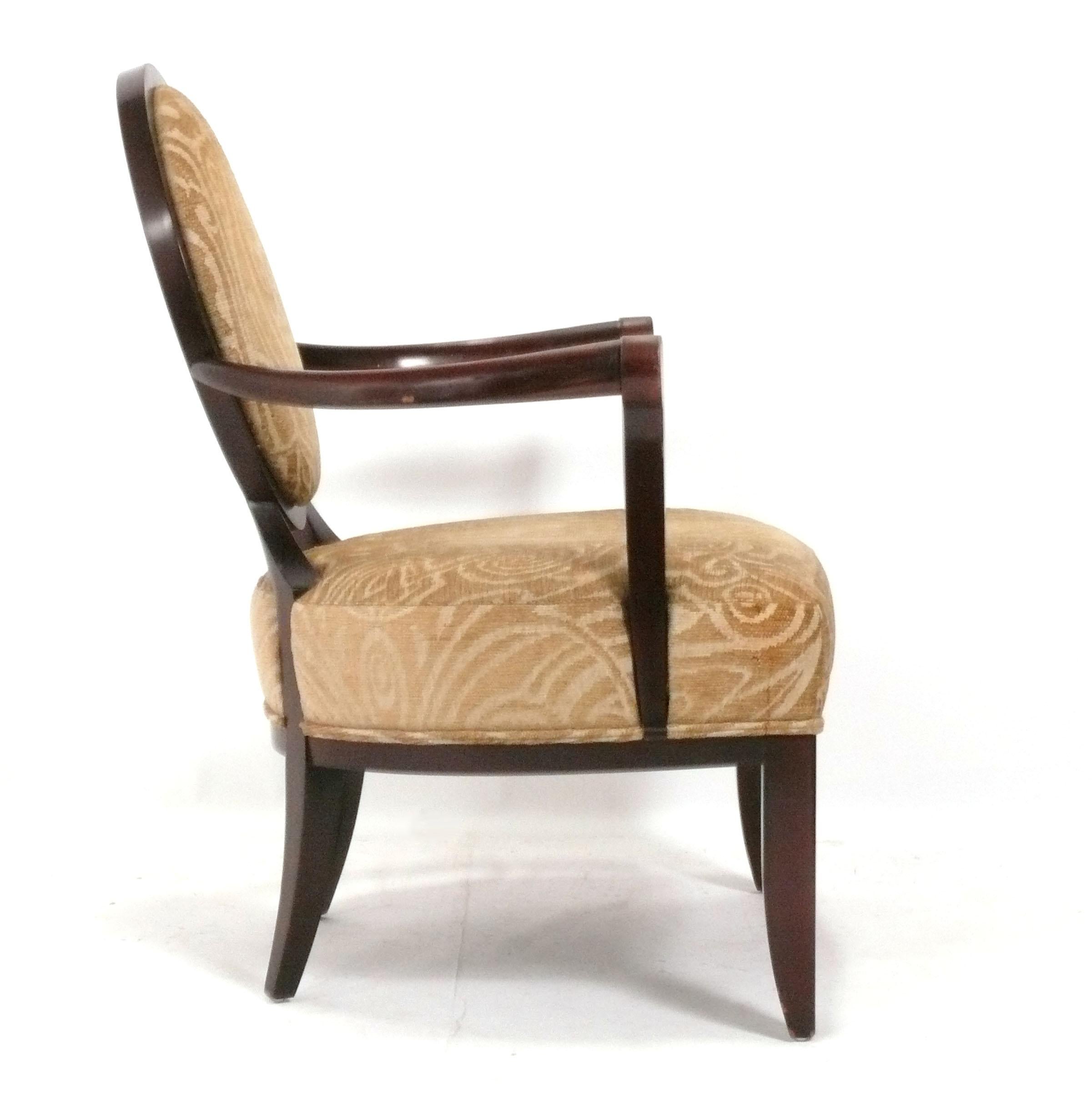 Neoclassical Revival Pair of Barbara Barry for Baker Lounge Chairs For Sale