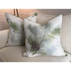 Pair of Barbara Barry for Kravet "Idyllwild" Spring Down Pillows, 22"