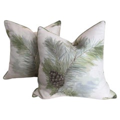 Coppia di cuscini in piuma d'oca "Idyllwild" di Barbara Barry per Kravet, 22 pollici