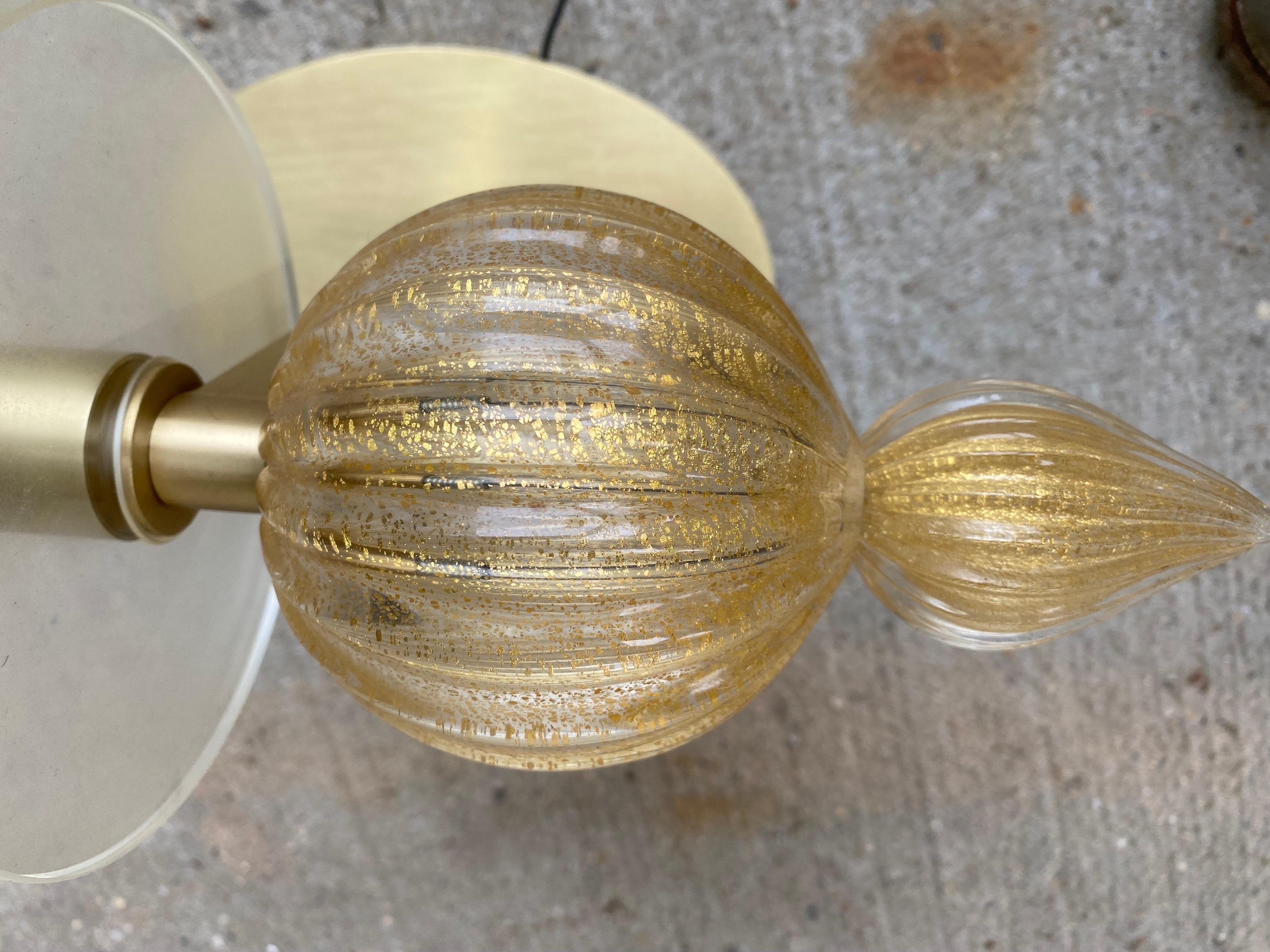 Pair of Barbara Barry Murano Gold ‘Bauble’ Sconce for Baker 4