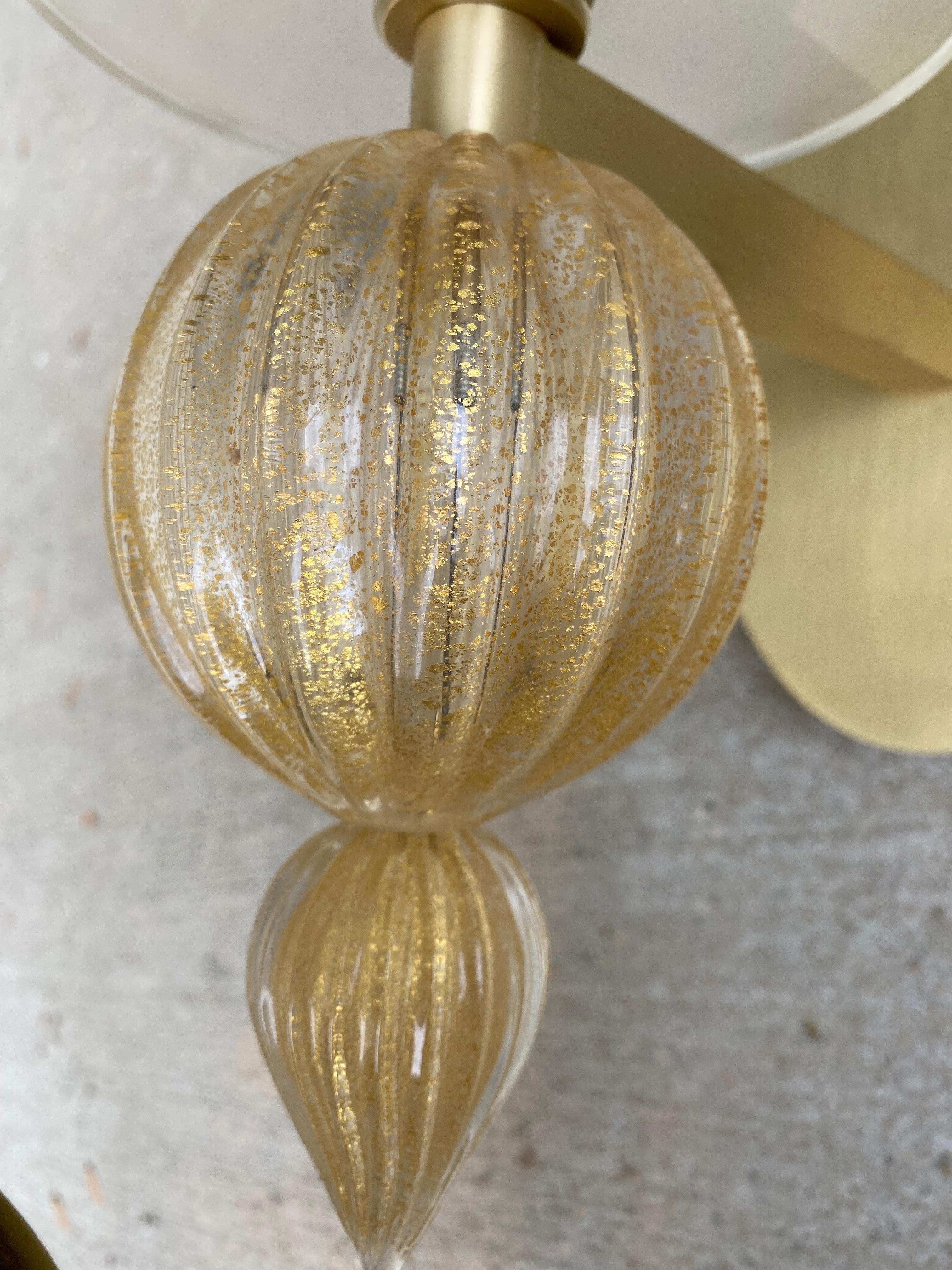 Pair of Barbara Barry Murano Gold ‘Bauble’ Sconce for Baker 5