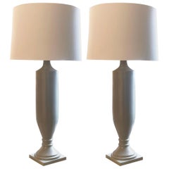 Pair of Barbara Cosgrove Tall Estate Lamps with Shades