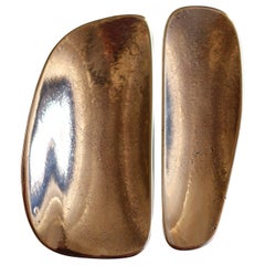 PAIR of BARBERA Fermat Cabinet Handle MEDIUM and LARGE Solid Bronze