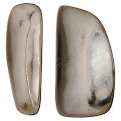 PAIR of BARBERA Fermat Cabinet Handle MEDIUM and LARGE Solid Bronze