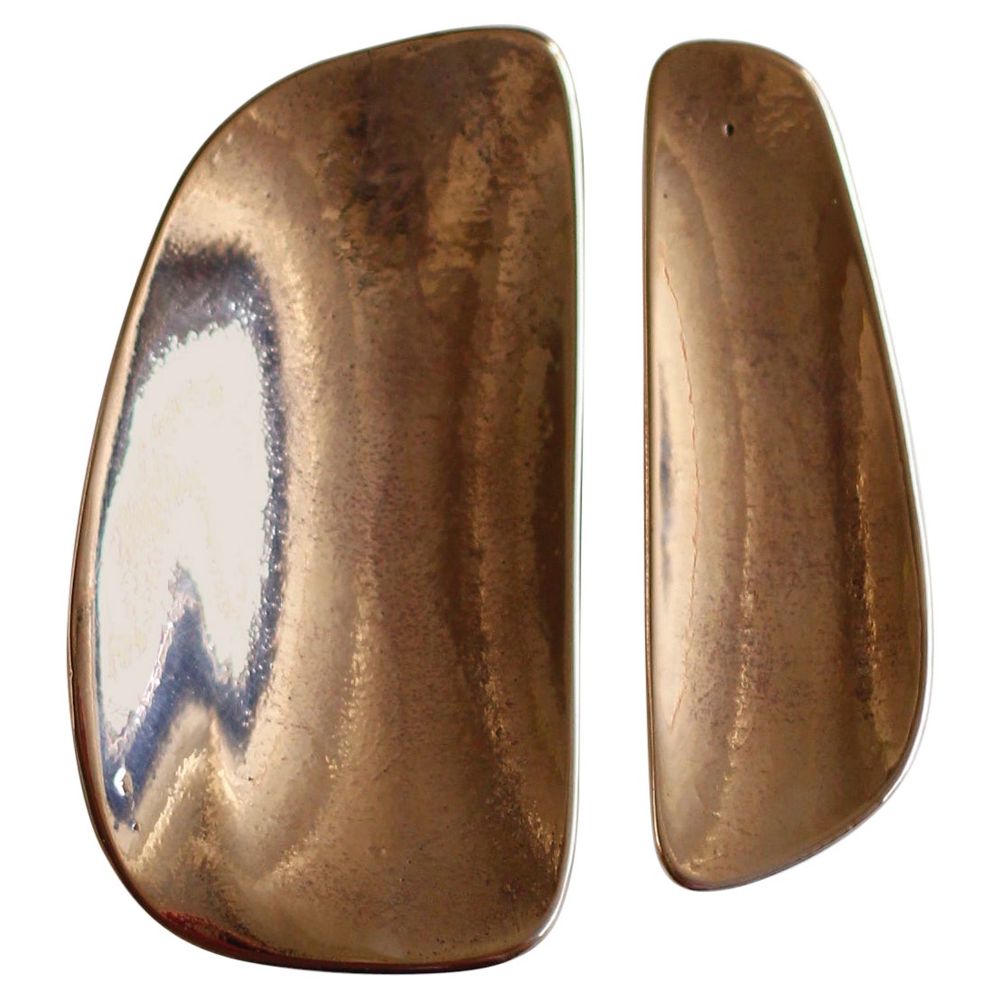 PAIRE de poignées d'armoire BARBERA Fermat PETIT et GRAND Bronze massif en vente