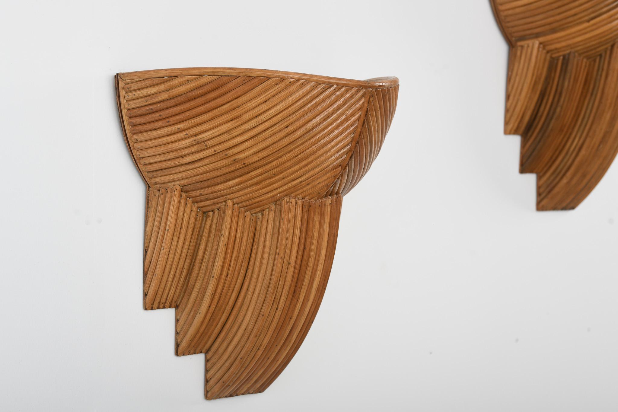Pareja de apliques Barbra RattanModerno Siglo XXI y contemporáneo en venta